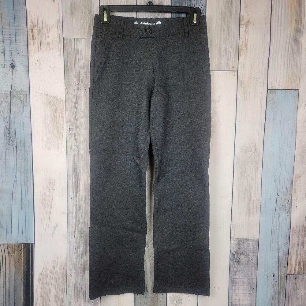 Betabrand Charcoal Gray Straight Leg Pants Size XS S Petite